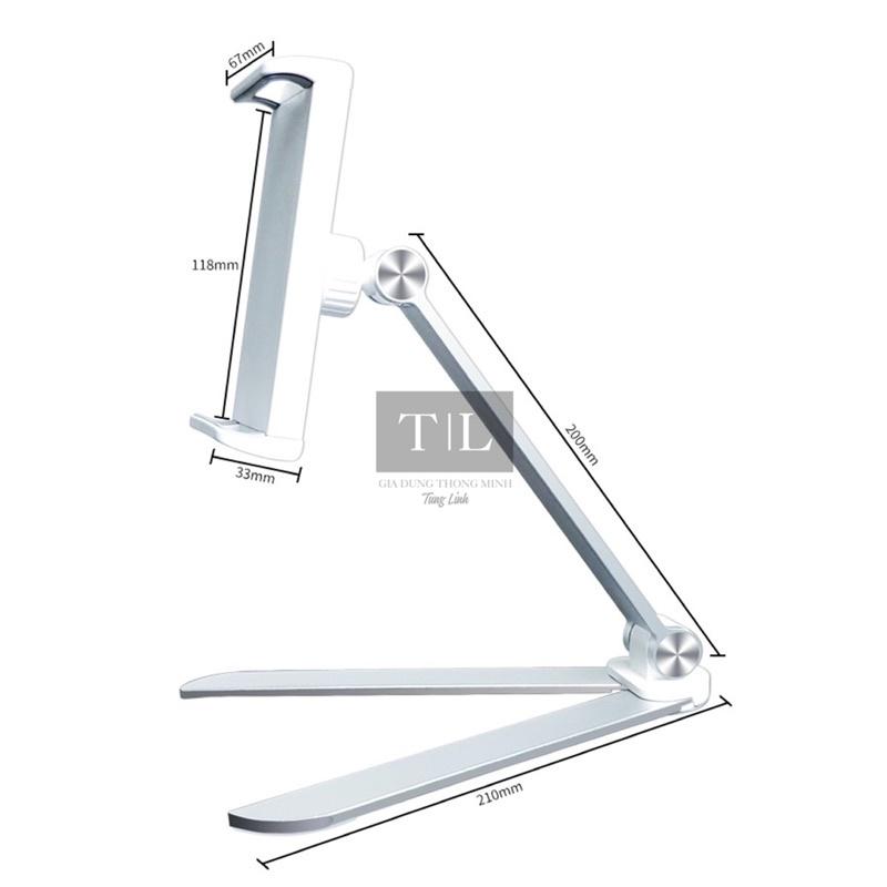 Kệ Giá Đỡ Máy Tính Bảng Ipad Tam GiácKệ đỡ điện thoại di động hợp kim nhôm điều chỉnh tự do