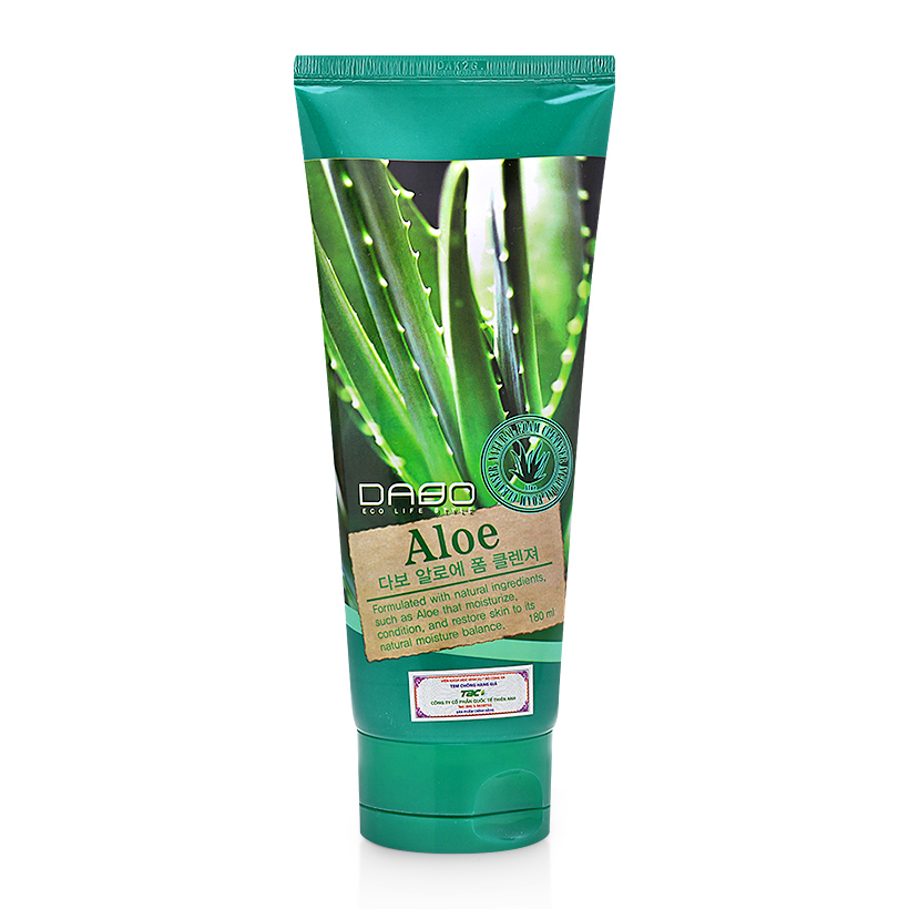 Sữa rửa mặt giảm nếp nhăn và tái tạo da Dabo Aloe Natural Rich Foam Cleanser (180ml) - Hàn Quốc Chính Hãng