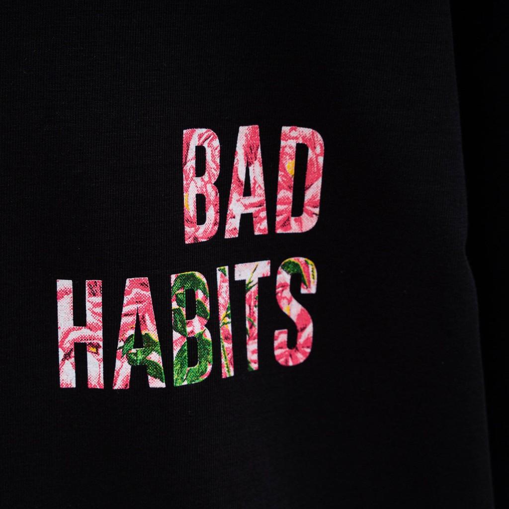 Áo Thun Unisex Bad Habits Sick Fame Đen 100% Cotton - Local Brand Chính Hãng