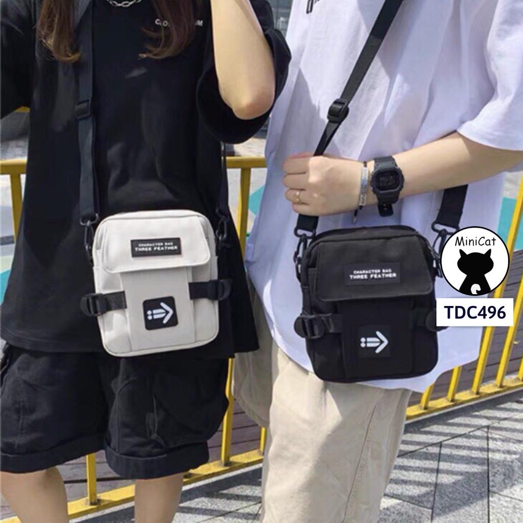 Túi đeo chéo, túi đeo vai vải canvas nam nữ đi chơi, du lịch MiniCat TDC496