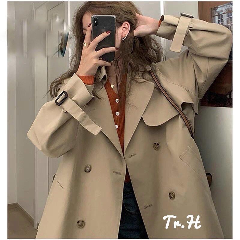 Áo dạ măng tô hàng quảng châu đẹp xịn kèm móc áo - Hinhin