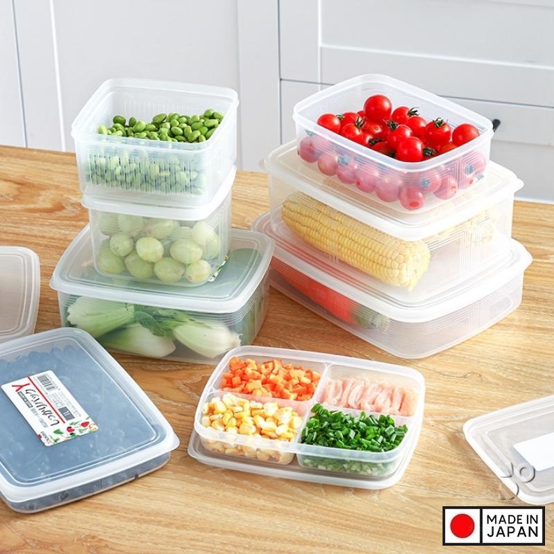 Combo 02 hộp nhựa cao cấp bảo quản thực phẩm 900ml & 1200ml - Hàng nội địa Nhật Bản (#Made in Japan)