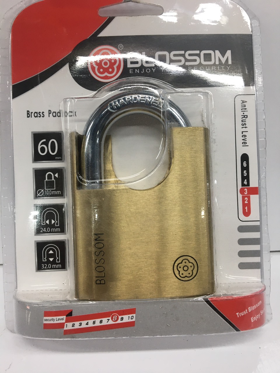 Ổ khóa chống cắt Blossom 60mm BC9660 - ổ khóa bấm