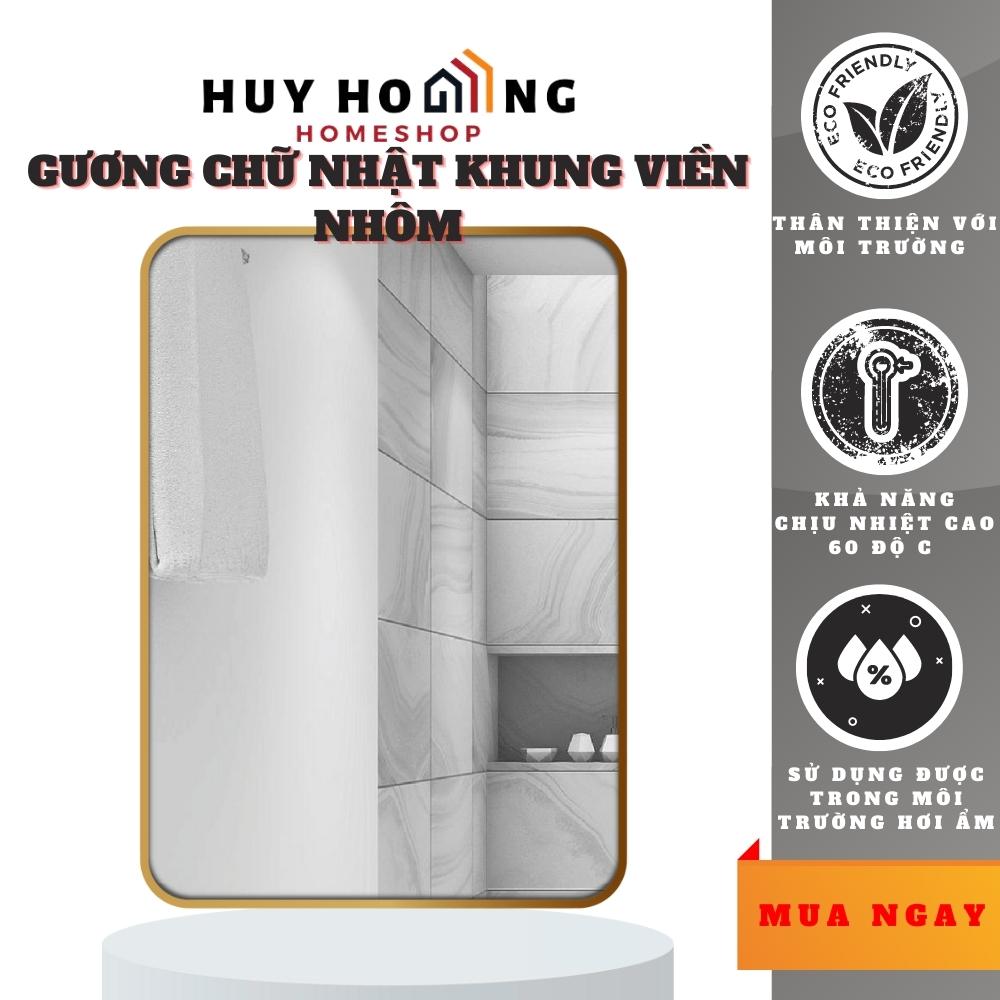 Gương soi hình chữ nhật khung viền nhôm GLSMIRROR F11R30