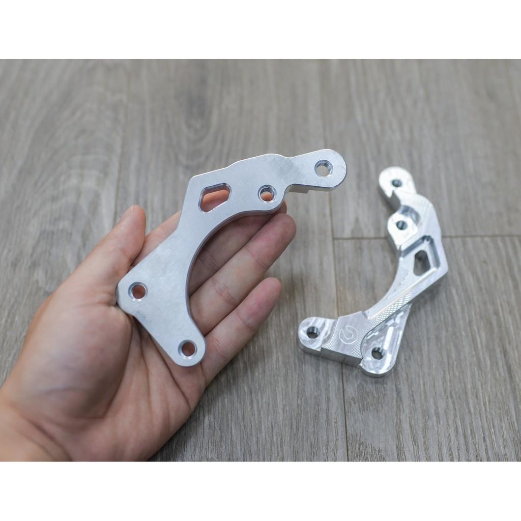 PAD PHANH 2 Pits đối xứng. Pad phanh CNC Nguyên Khối Chắc Chắn, Chuẩn heo và đĩa 245mm.