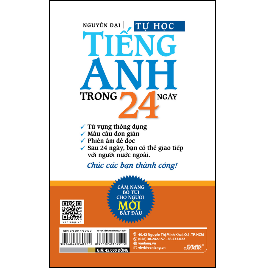 Tự Học Tiếng Anh trong 24 Ngày - Tái Bản