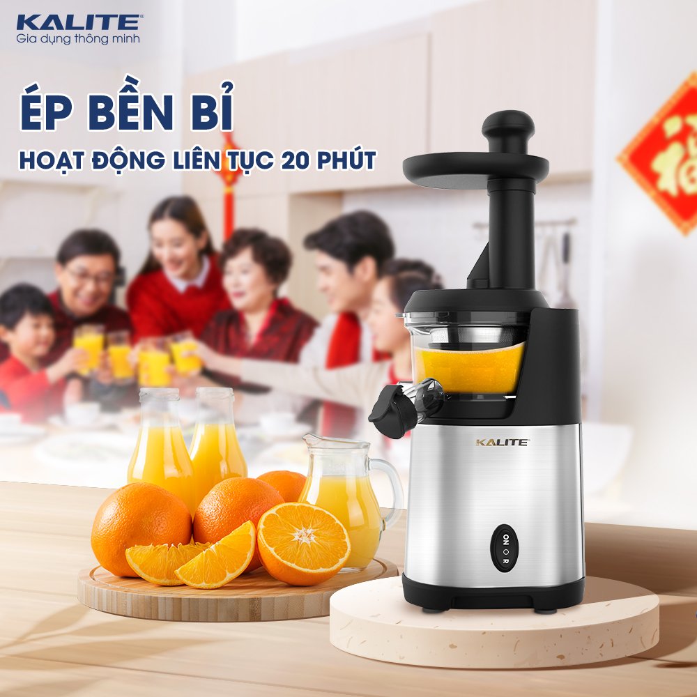 Máy Ép Trái Cây, Máy Ép Chậm KALITE KSJ4412 Công Nghệ Châu Âu Dung Tích 350 ML Công Suất 200 W - Hàng Chính Hãng