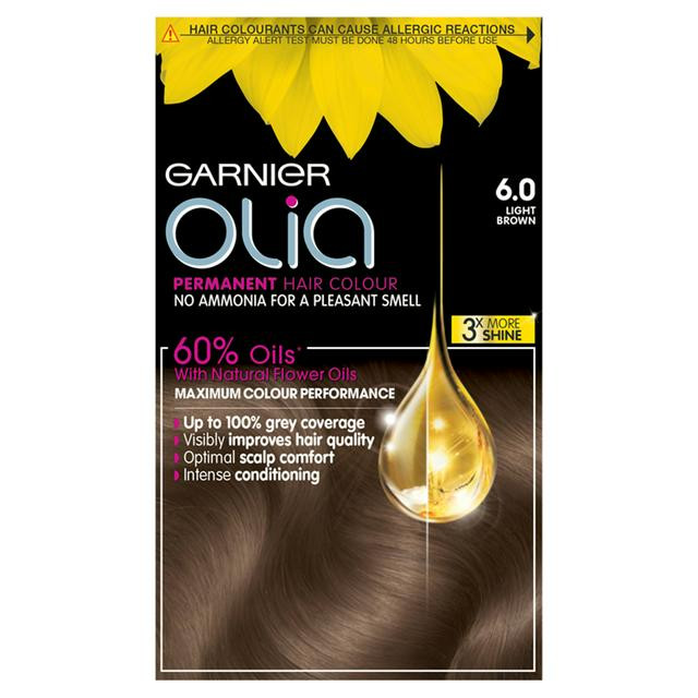 Thuốc nhuộm tóc Garnier Olia Permanent Hair Color - 6.0 Light Brown