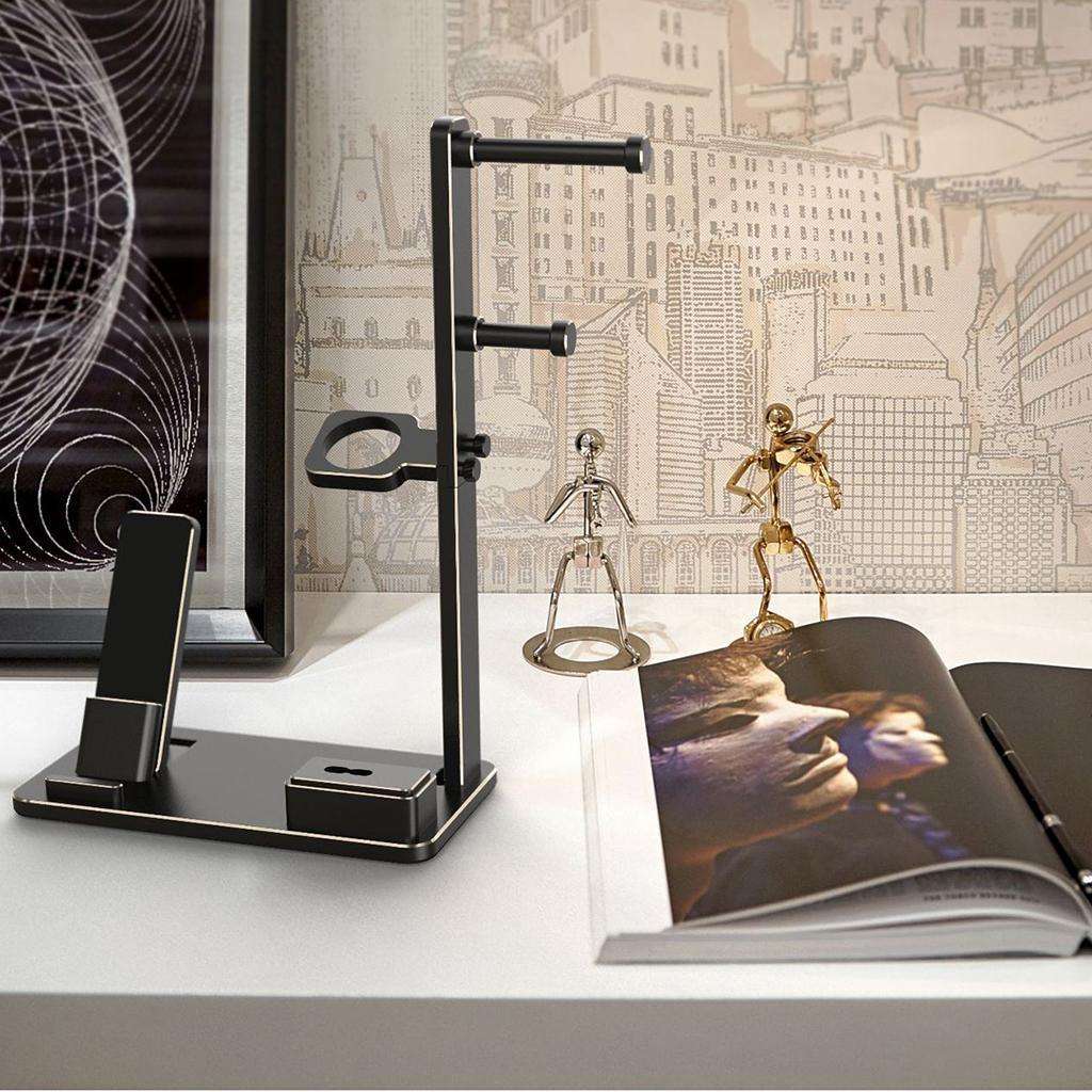 6 In 1 Aluminium Charger Stand Charging Dock for Apple Watch 1/2/3 Black