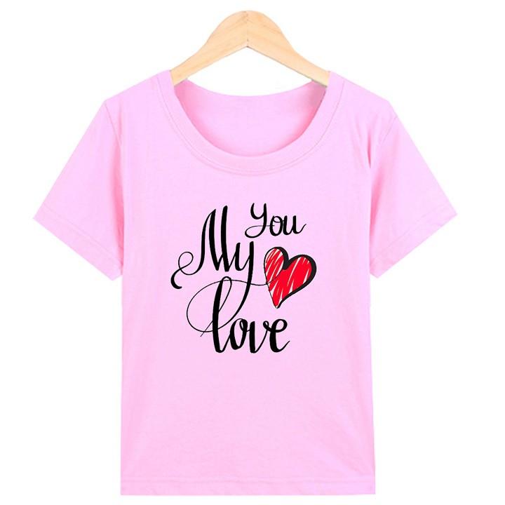Áo thun nữ tay ngắn in chữ You my love siêu dễ thương ATNK 1083