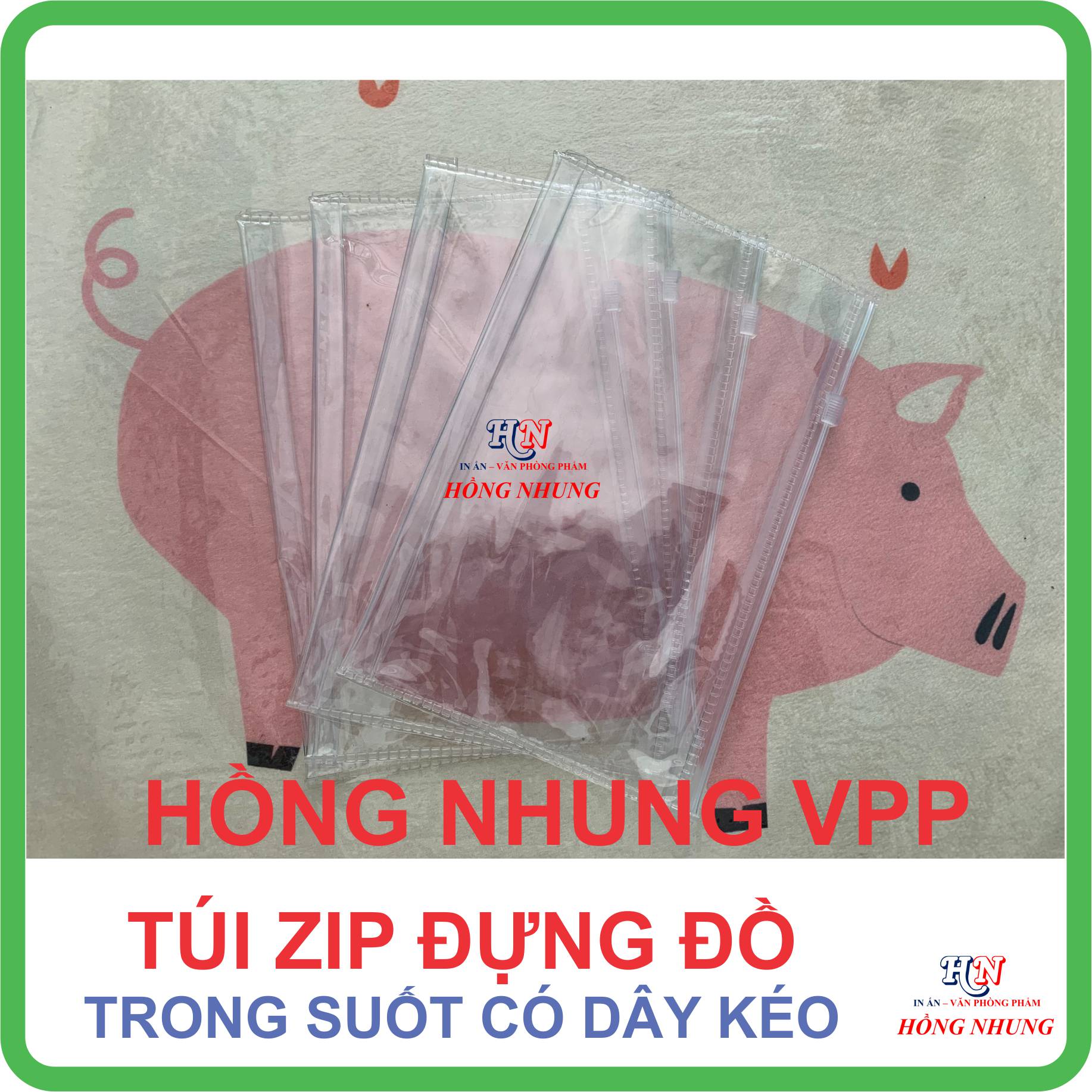 Túi Zip Đựng Đồ Có dây kéo - Trong Suốt Nhựa Dẻo PE Bền Chắc Chắn