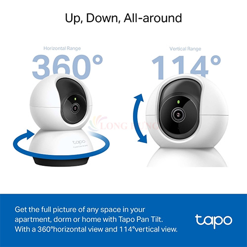 Camera trong nhà TP-Link Tapo Pan/Tilt Home Security Wifi 4MP 2K C220 - Hàng chính hãng