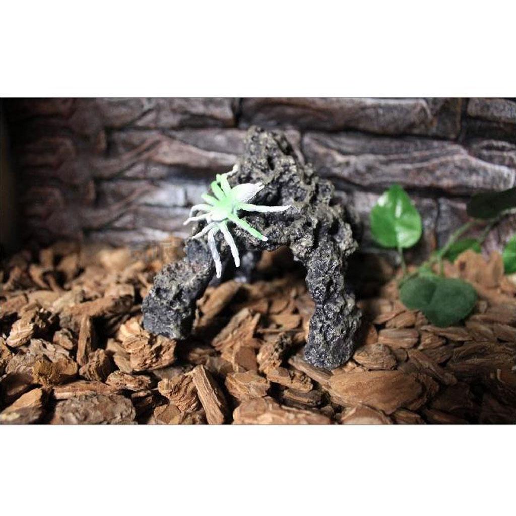 Resin Reptile Vivarium Decoration Fish Tank Stone Cave, Fish Breeding Ornament -