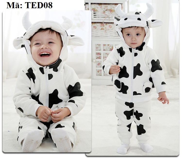 Bộ Đồ Nỉ Hình Thú Cho Bé TED08