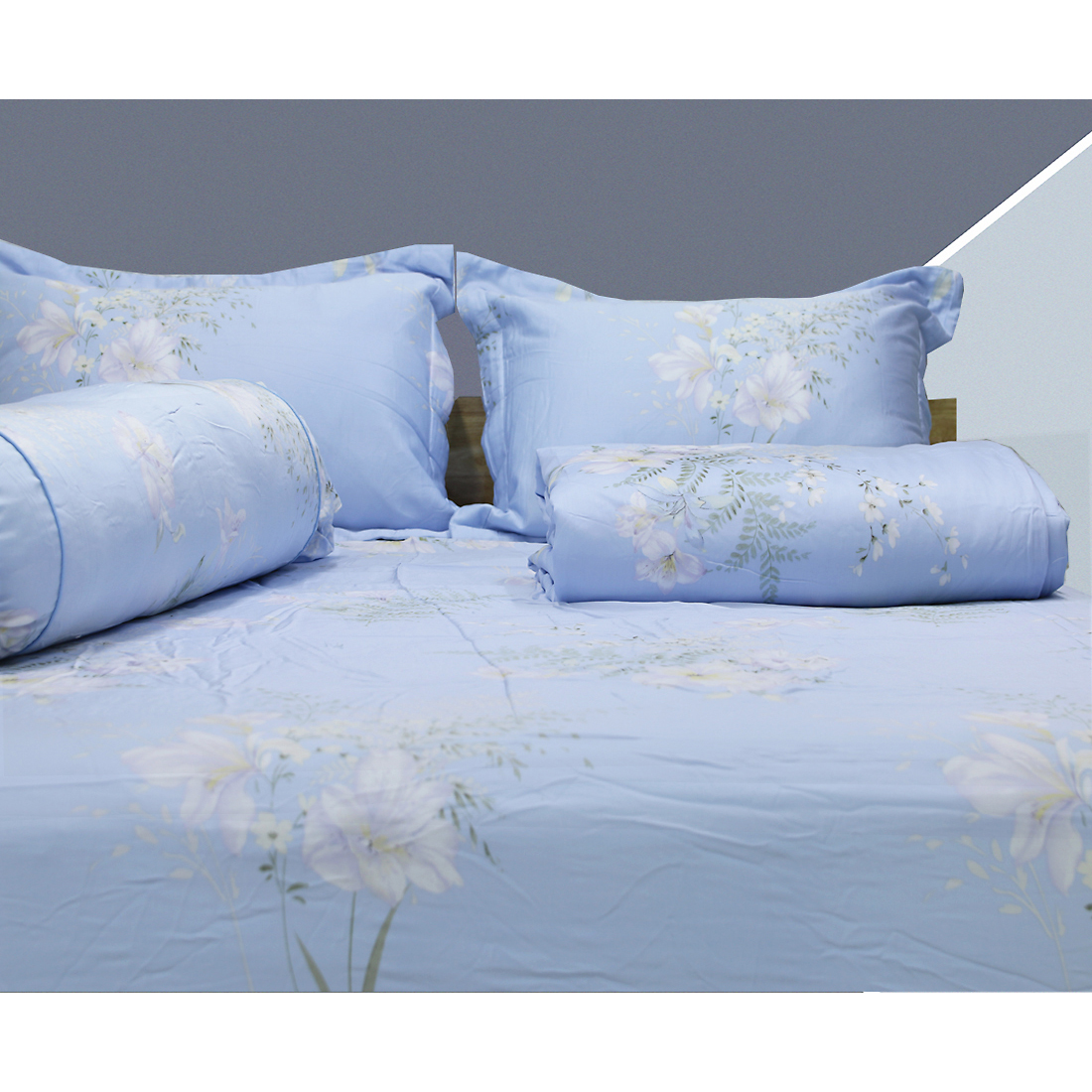 Bộ Chăn ga lụa Tencel Cát Cánh Trắng Nekio Nhật Bản