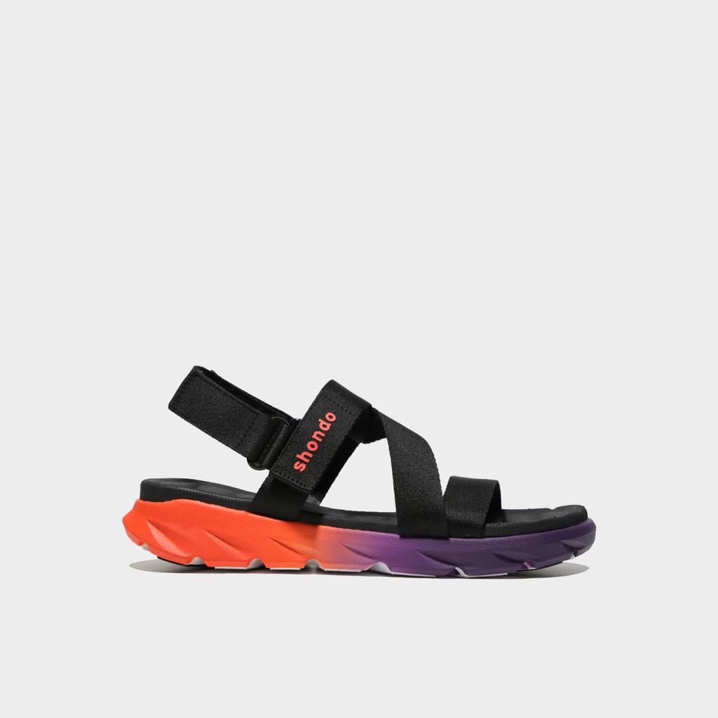 Giày Sandals Shondo Unisex F6 Sport Ombre Đế Cam Tím F6S8910