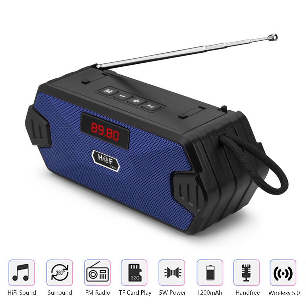 Loa không dây di động Cột bass tương thích Bluetooth Bass Subwofer hỗ trợ thẻ TF Thẻ USB Loa/Radio FM với FM Color: Red