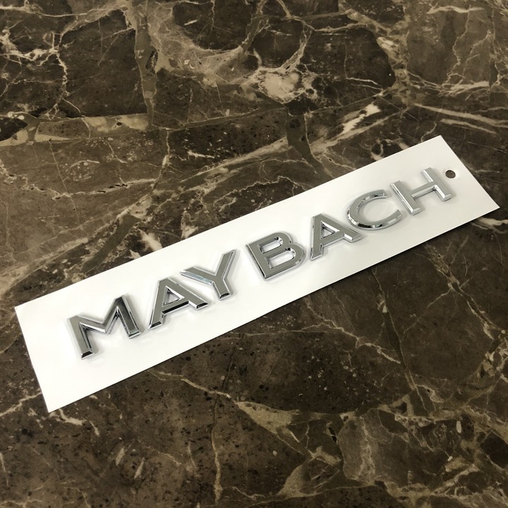 Decal tem chữ Maybach dán đuôi xe ô tô, xe hơi cao cấp G80709, chất liệu nhựa ABS, form chữ giành cho các dòng mới nhất