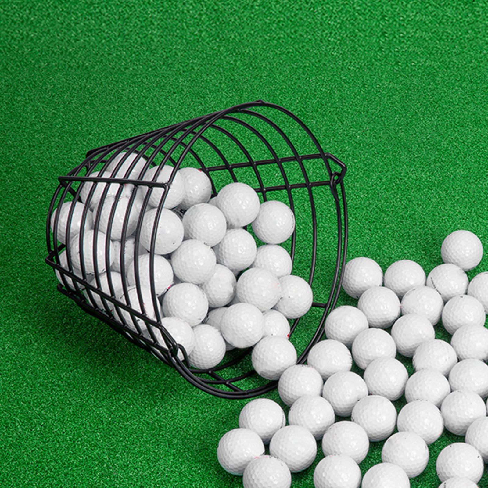 Metal Golf Basket, Golf Ball Storage Bucket, Ball Holder Golf Range Basket Ball Carrying Buckets Golf Ball Container for Practice Accessories