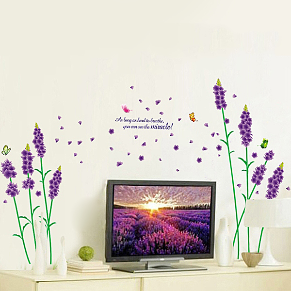 Decal Dán Tường Lavender Binbin PK143 (140 x 100 cm)