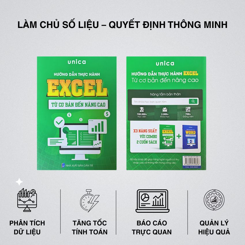 Combo 2 sách Excel - 36 Biểu mẫu Excel Giải pháp toàn diện cho dân văn phòng