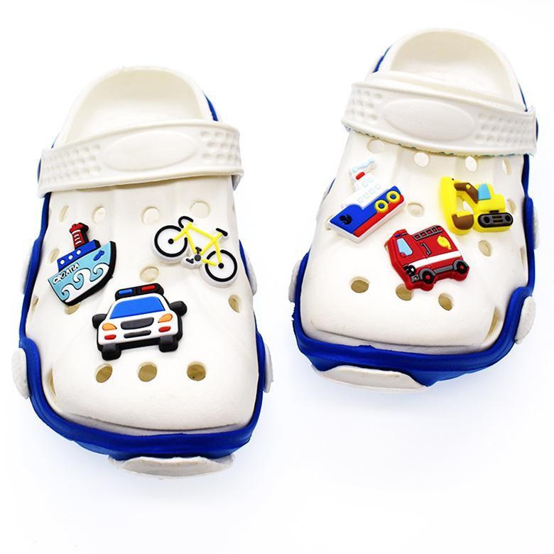 Jibbitz Sticker trang trí dép Cros hình phương tiện Độc Đáo