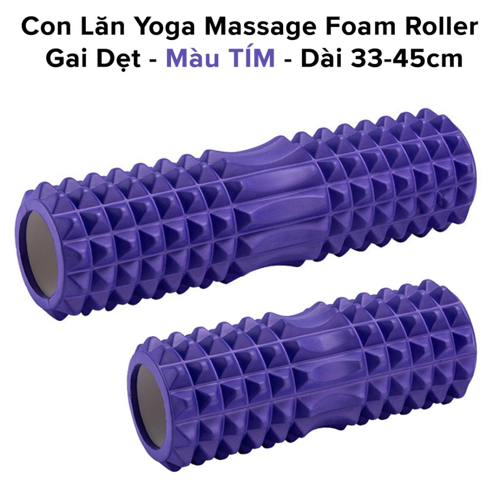 Con Lăn Yoga dododios Massage Giãn Cơ Foarm Roller Cao Cấp - Màu Tím