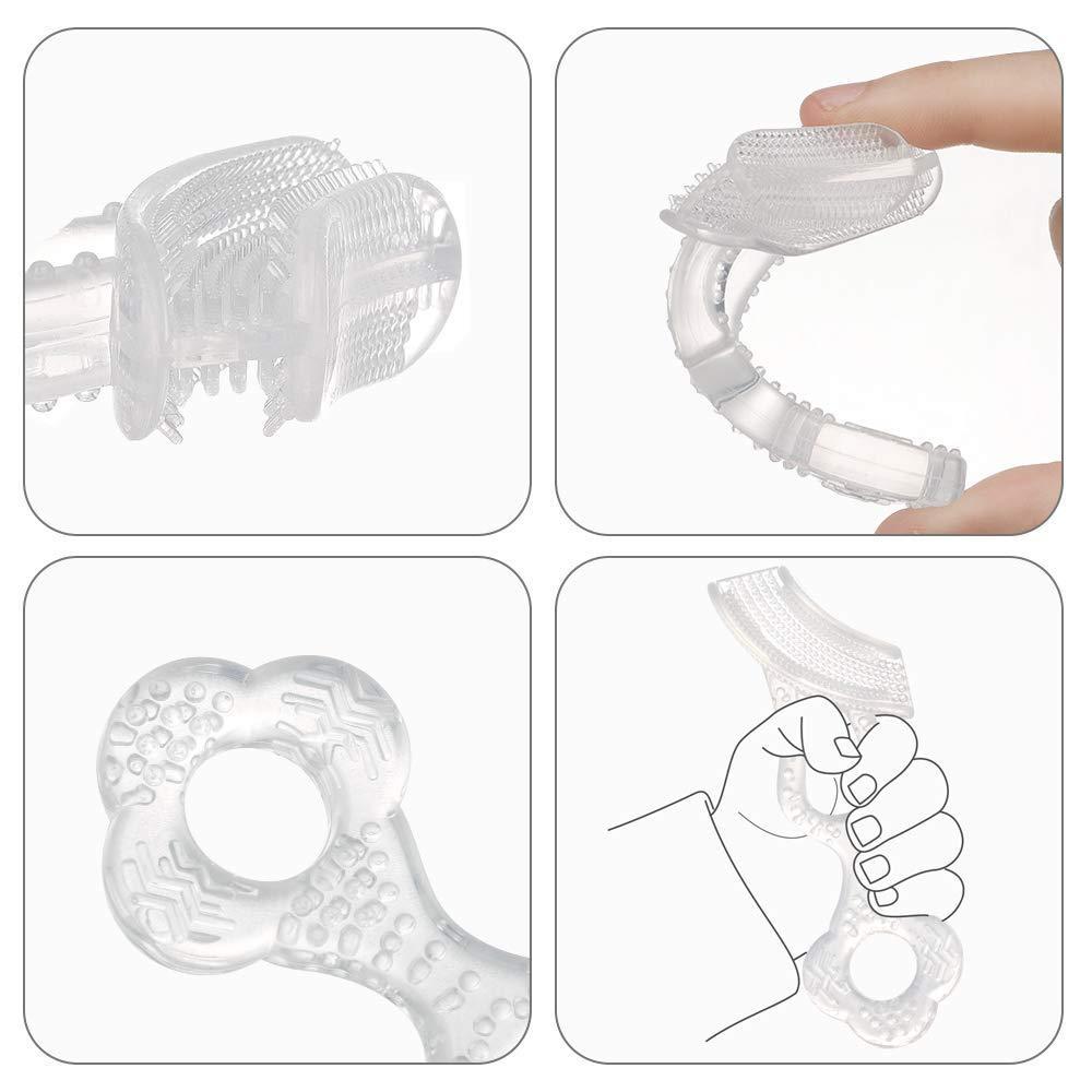 Bộ dụng cụ vệ sinh răng miệng cho bé Haakaa. Chất liệu silicone cao cấp, mềm mại. Không chứa BPA, PVC và phthalate