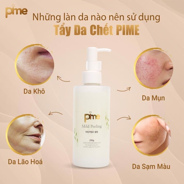 Gel Tẩy Da Chết Pime Mild Peeling 200g làm sáng da