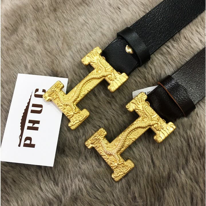 Thắt lưng da bò khóa đồng đúc khối cao cấp