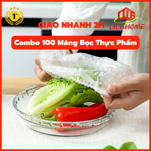 Combo 100 Màng Bọc Thực Phẩm Phiên Bản Mới Siêu Tiện Lợi - Kèm Túi Gấu Siêu Xinh - Hàng Chính Hãng