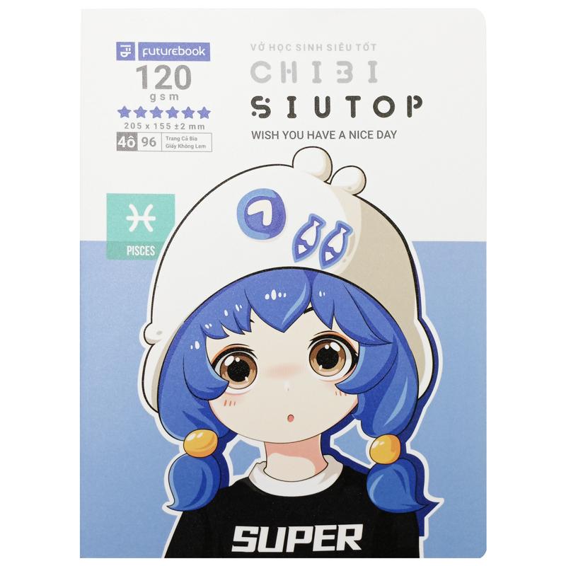 Tập Học Sinh Chibi Siutop A5 - 4 Ô Ly - 96 Trang 120gsm - futurebook DK981 (Mẫu Màu Giao Ngẫu Nhiên)