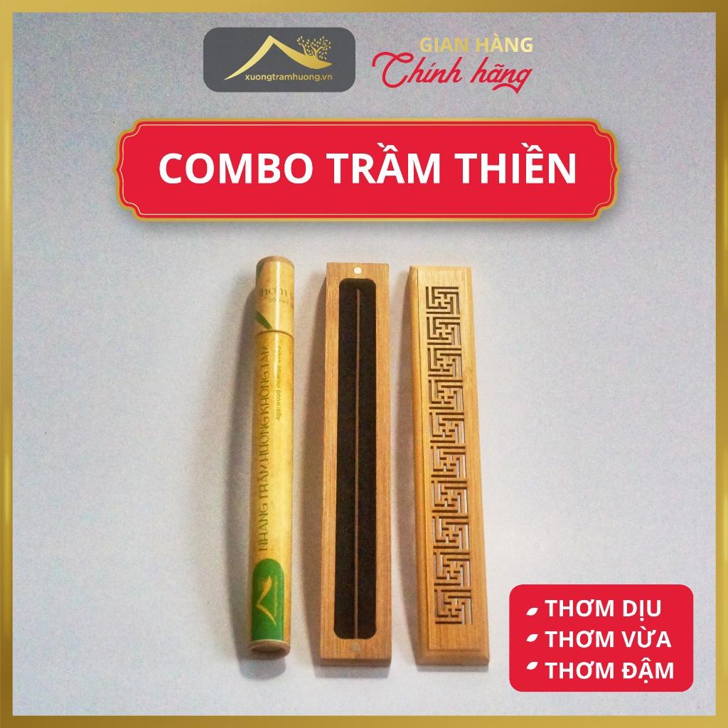 Bộ Trầm Thiền Nhang Trầm Hương Không Tăm Đế Đốt Xưởng Trầm Hương Thơm Dịu /Vừa /Đậm Yoga Thư Giãn