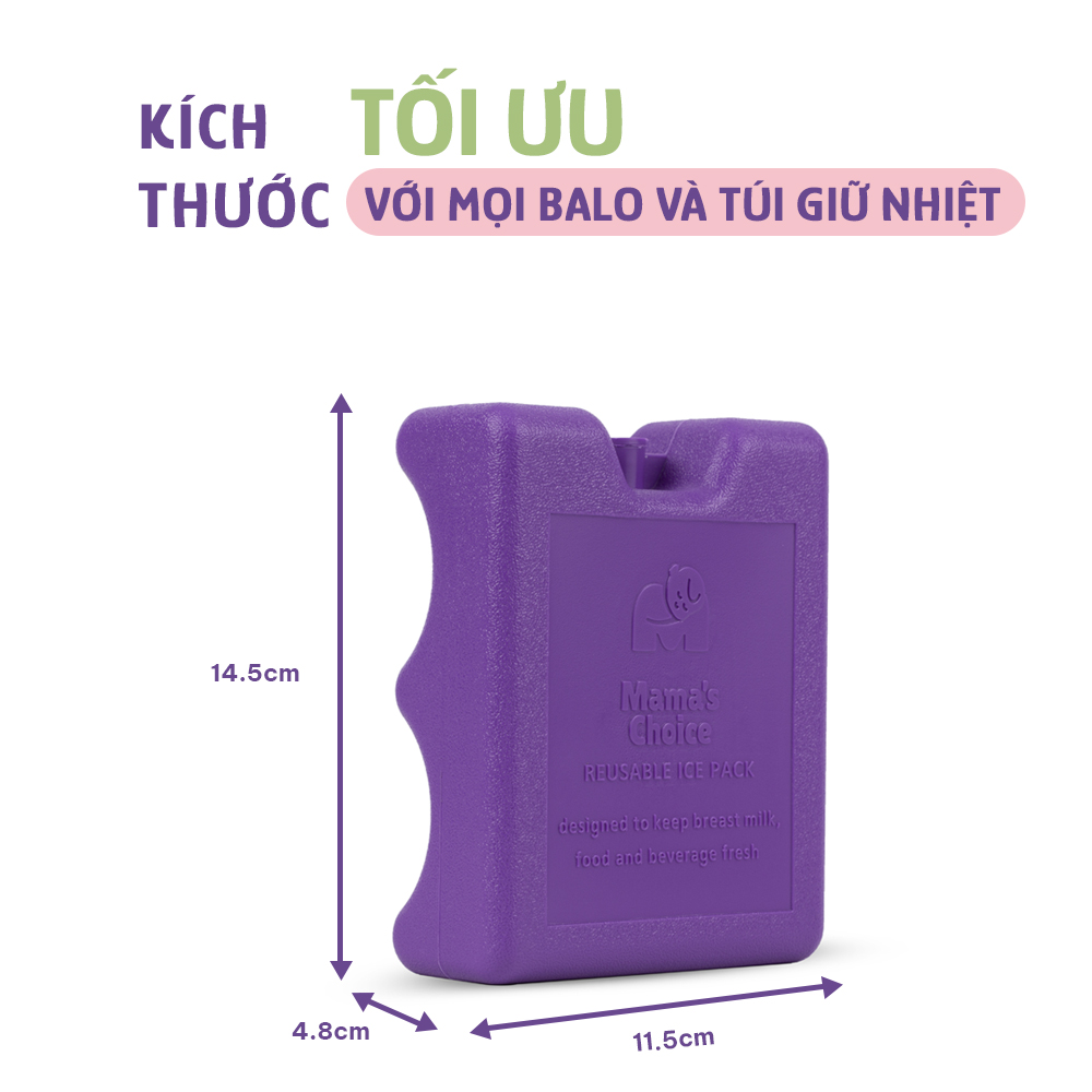 Đá Khô Bảo Quản Sữa Mama’s Choice, Giữ Lạnh Sữa Mẹ Lên Đến 14 Tiếng, Chất Liệu Gel Y Tế Cao Cấp, Độ Bền Cao Từ 4-5 Năm