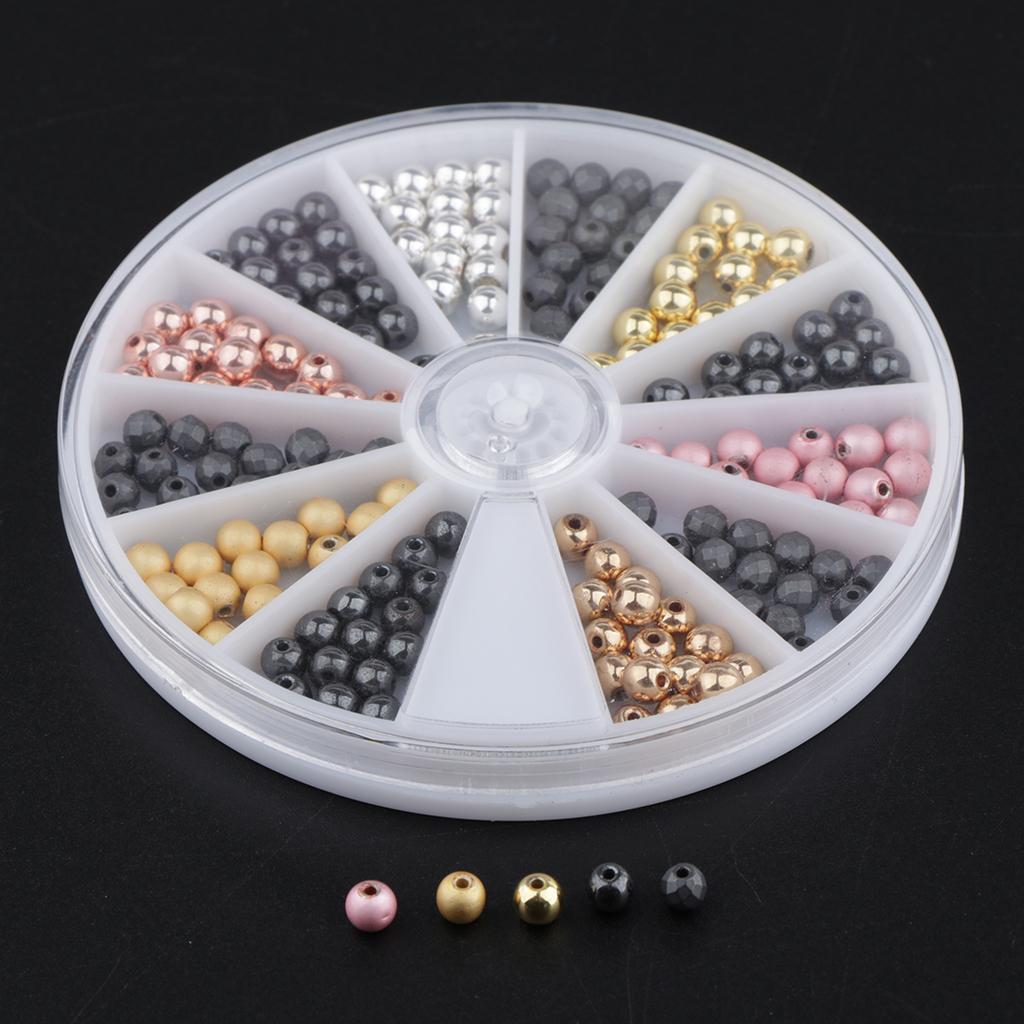 Assorted Multicolor Crystal Gems with Hole for String Beads of Necklace/Ring/Bracelet Art Craft Toys and DIY Jewelry Crystal Kit with Case
