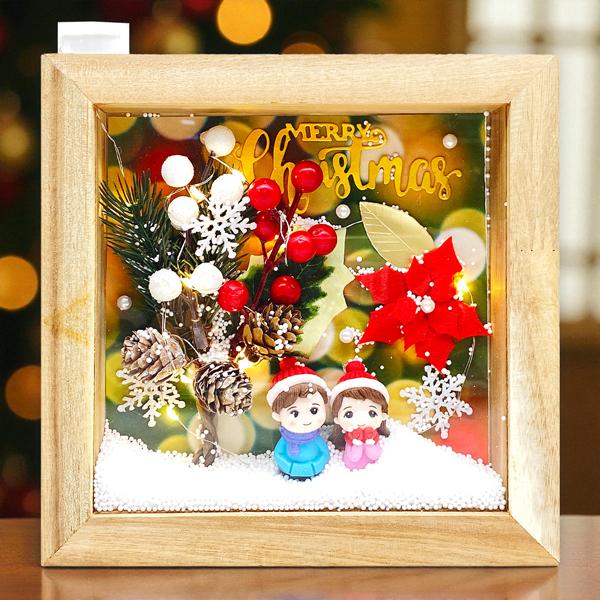 Khung Ảnh Giáng Sinh 3d Gắn Mica - Đèn Led - Vinacraft - Mẫu 2