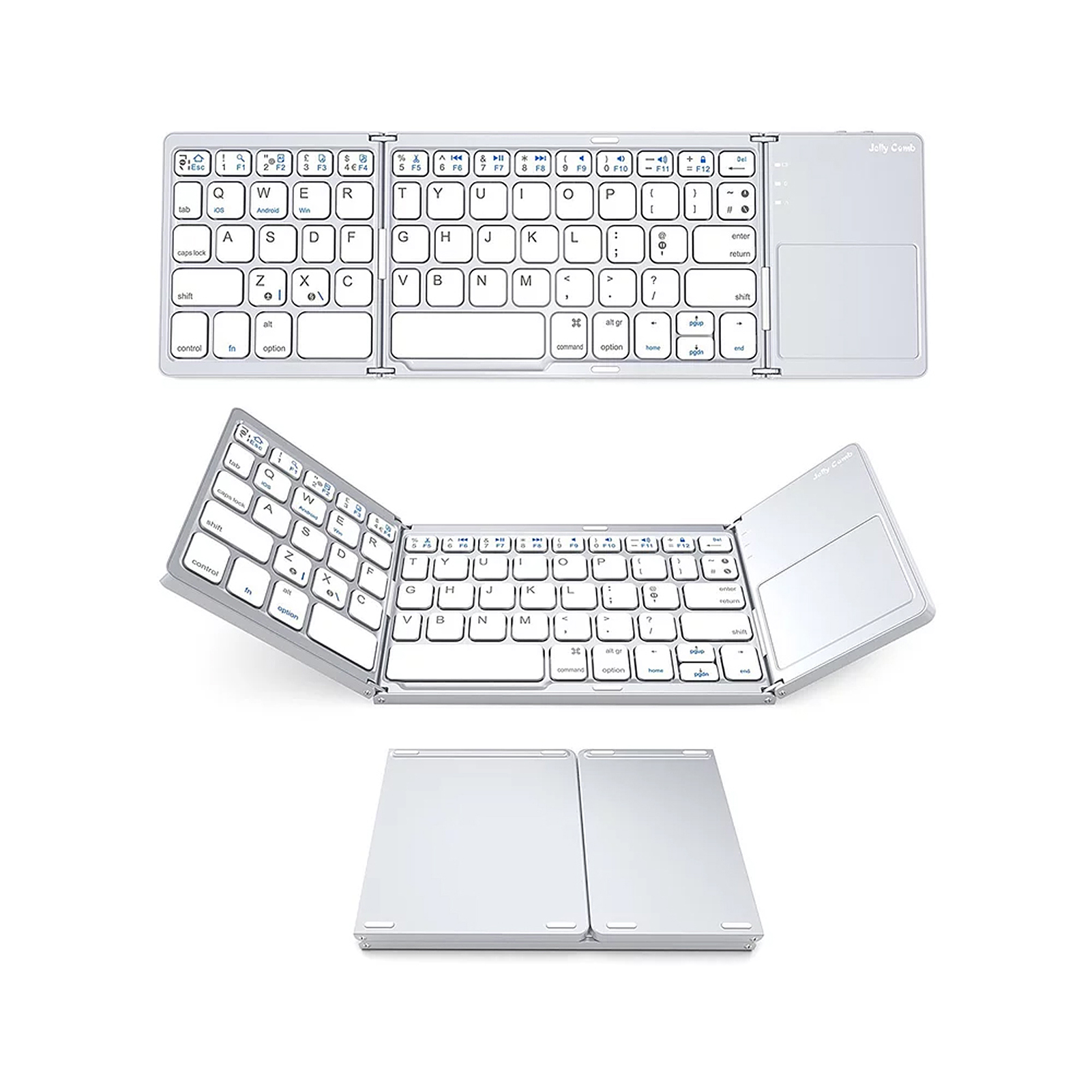 Bàn Phím Bluetooth có mặt di chuột cho Laptop tablet điện thoại AB033