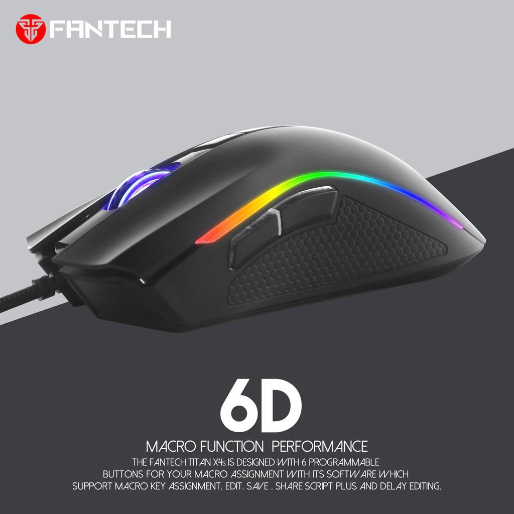 Chuột Gaming Fantech TITAN X4S LED RGB - Hàng chính hãng