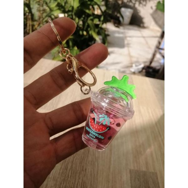 MÓC KHÓA NƯỚC LY TRÀ SỮA TRÁI CÂY, GẤU CUTE