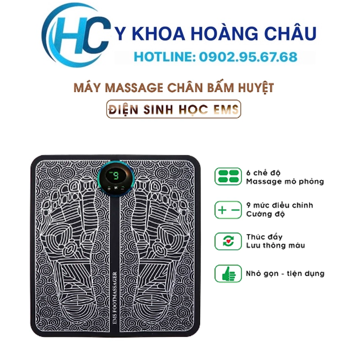 Thảm Mát Xa Chân - Điện Sinh Học EMS Hỗ Trợ Giảm Đau Mỏi, Cải Thiện Tuần Hoàn Máu