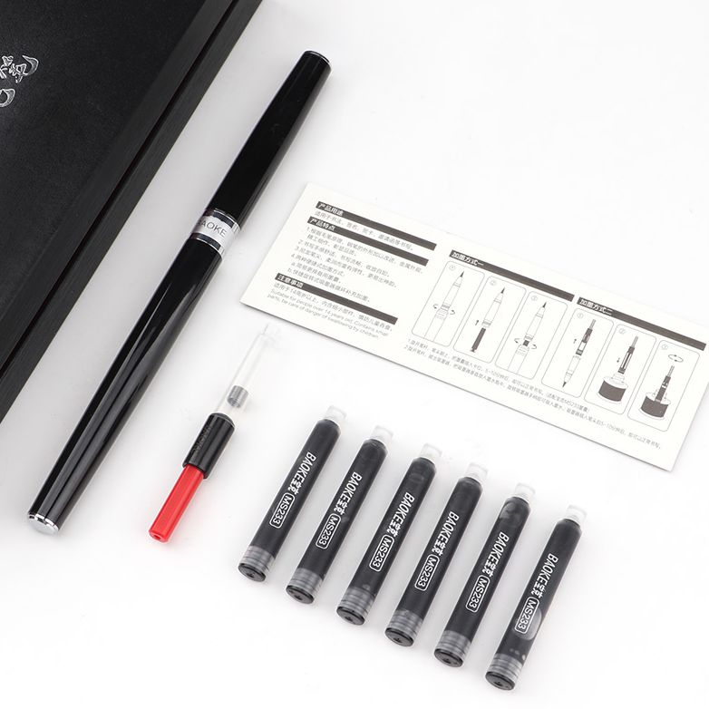 Bộ bút lông viết thư pháp mực ống Baoke S40