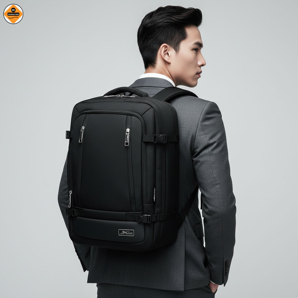 Balo đa năng cỡ lớn Xbags Leader Pro XB2010 màu đen, balo du lịch – đi làm đựng laptop 17 inch