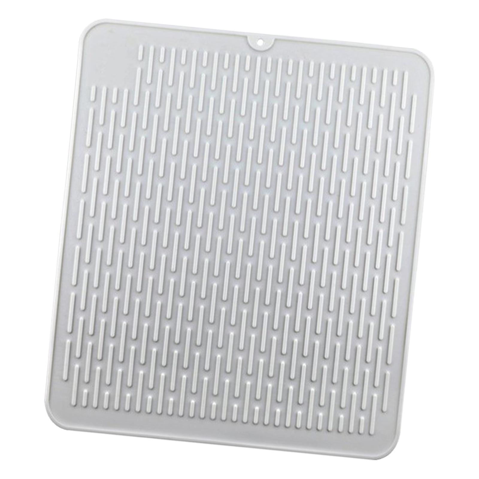 Silicone Fast Sink Drying Mat Heat Resistant 45x40cm Dish Draining Mat