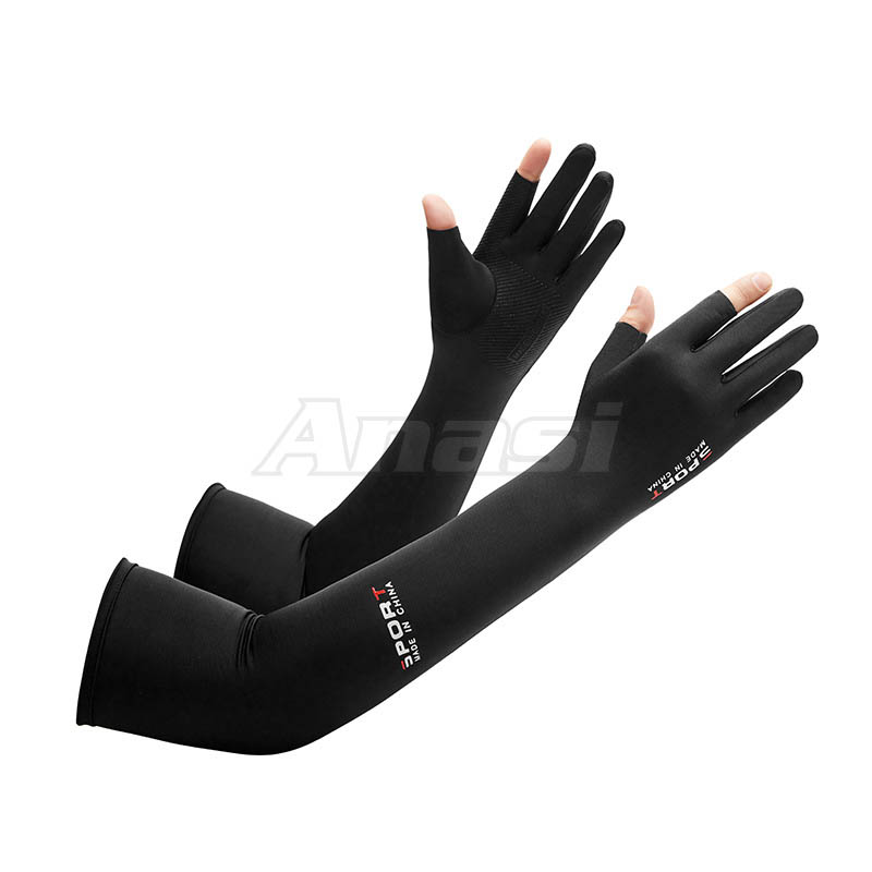 Găng tay chống nắng vải lụa băng hạ nhiệt thể thao Anasi Sport Sun Protection Sleeves SP65 - Cản 98% tia UV có hại