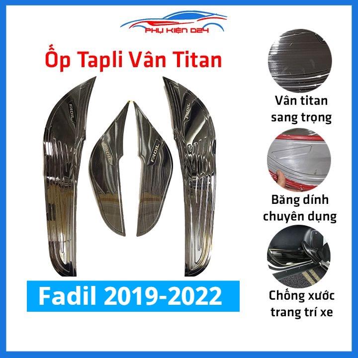 Hình ảnh Bộ ốp tapli Fadil 2019-2020-2021-2022 vân Titan chống xước va đập khi mở cửa và làm đẹp xe