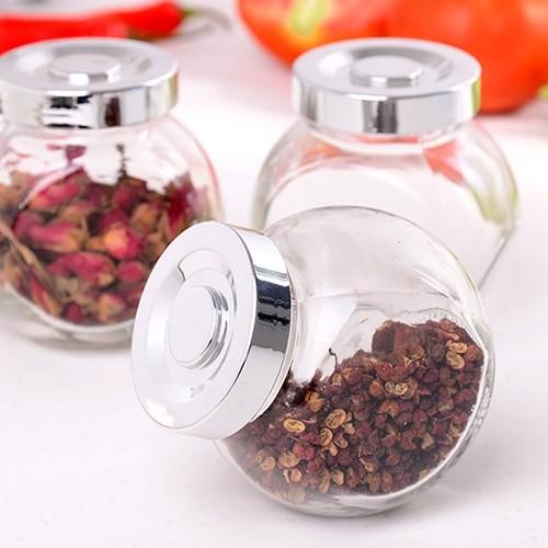 Hũ nghiêng 350ml nắp nhựa bạc