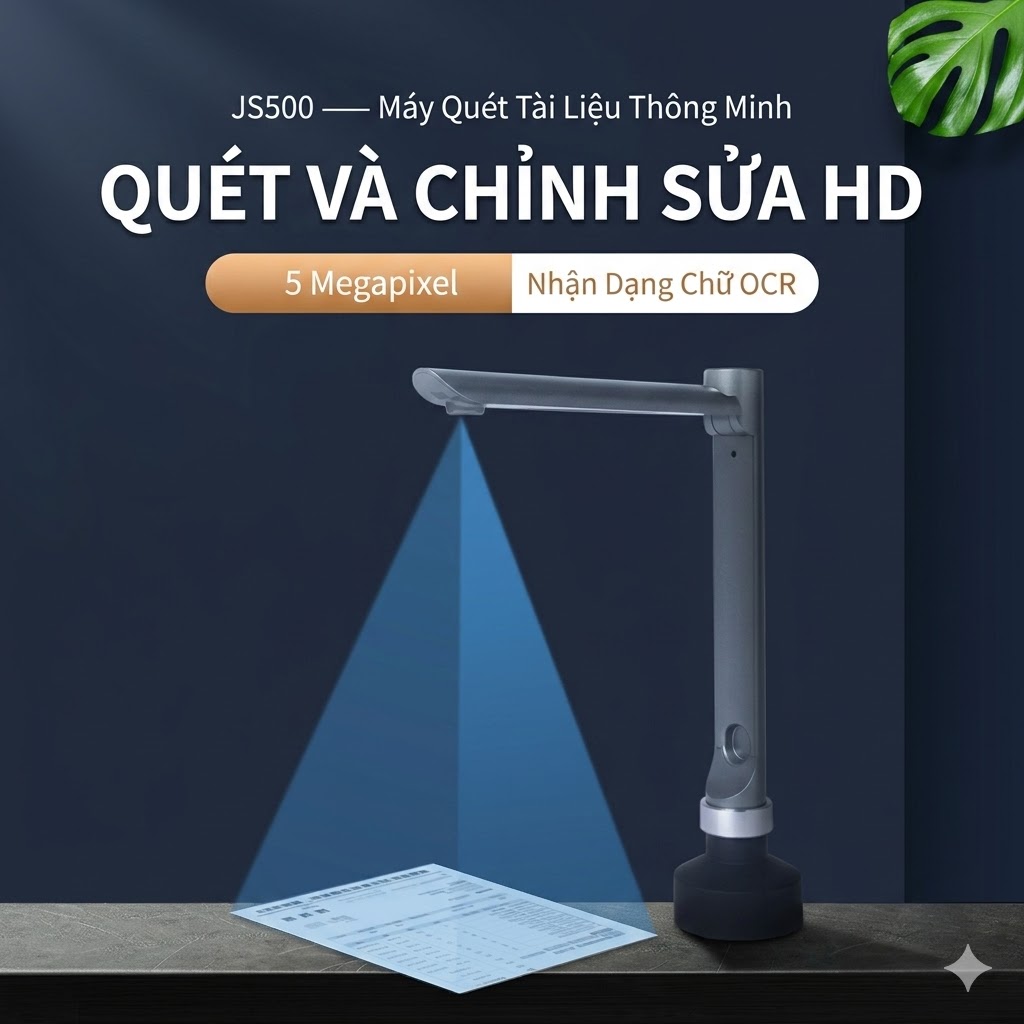 Máy Scan Màu, Scan Tài Liệu A4/A5/A6/A7 JS500 - Hàng Nhập Khẩu