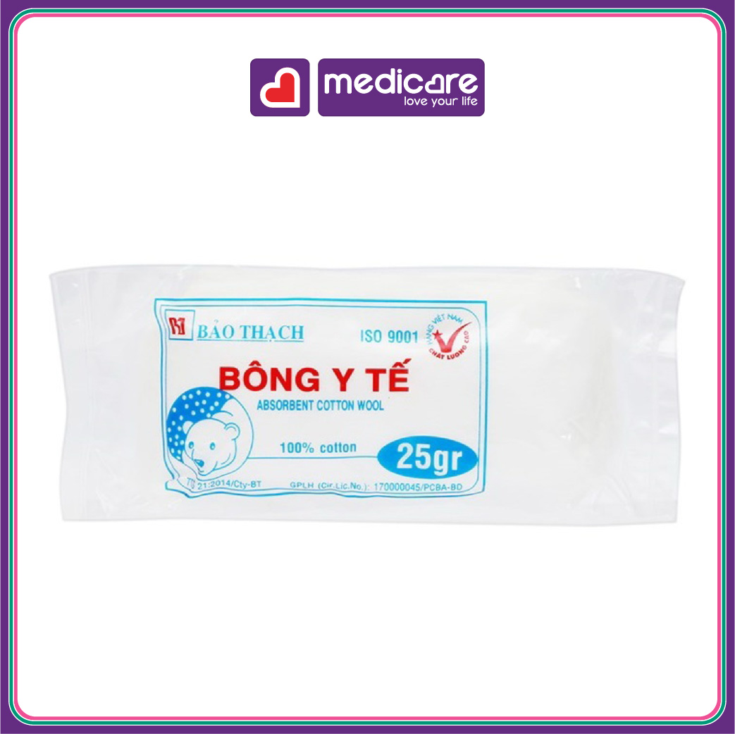 0095447 Bông gòn y tế Bảo Thạch Gói 25g