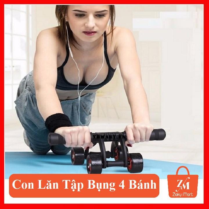 Con Lăn Tập Cơ Bụng 4 Bánh Cao Cấp