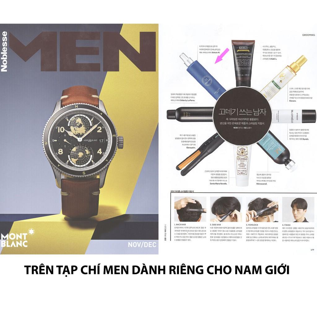 Combo Sáp vuốt tóc BRITISH M Urban Matte Clay 100g và Gôm xịt tóc cho nam nữ BRITISH M Hard Tailor Spray 250ml